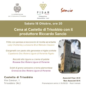 Cena al Castello di Trisobbio con il produttore Riccardo Sancio