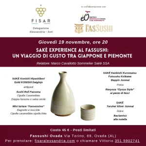 Sakè Experience al Fassushi: un viaggio di gusto tra Giappone e Piemonte